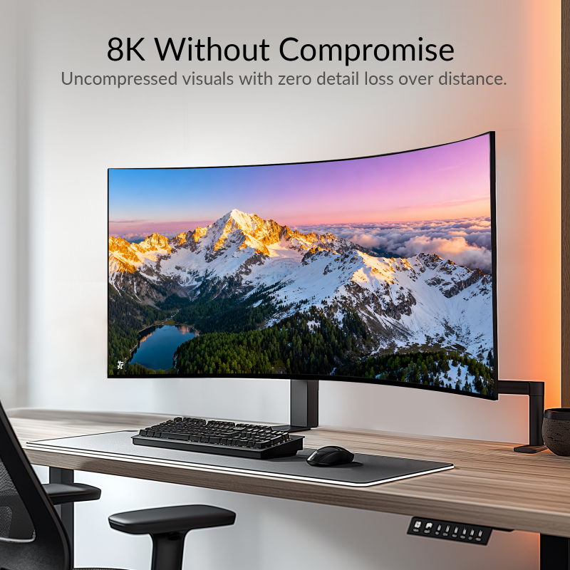 Zero-Latency 8K HDMI KVM-Extender Set, HDMI 2.1 & HDCP 2.3, 4x USB 2.0, 100m, AV Access 8KEX100-KVM